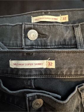 Pair of Levi’s Mile High super skinny Preminum SF Jeans — gray - Size 32 x 30